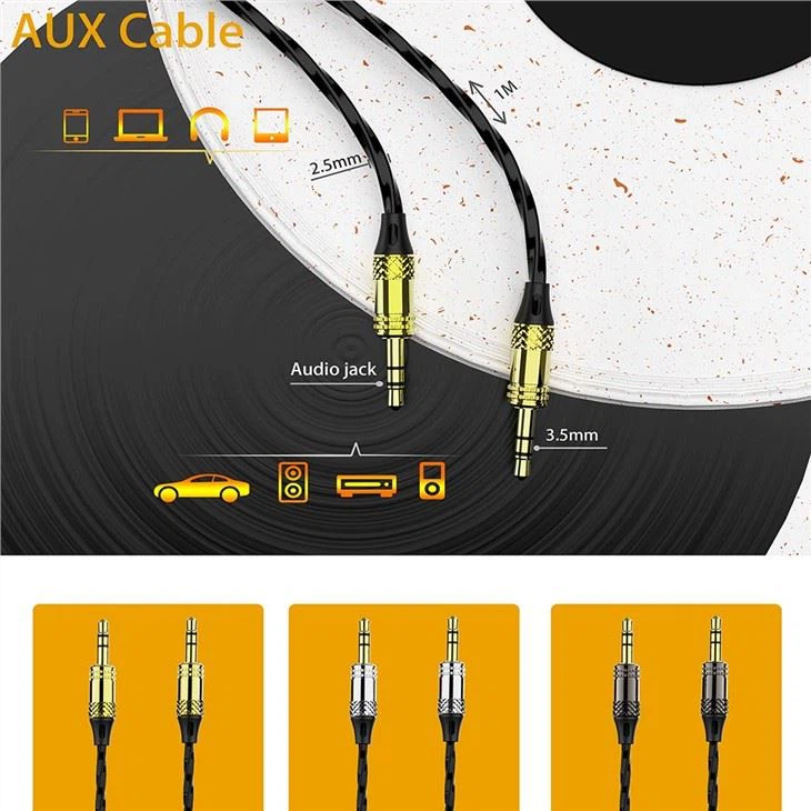 Aux Cable 3.5mm Audio Auxiliary Cable
