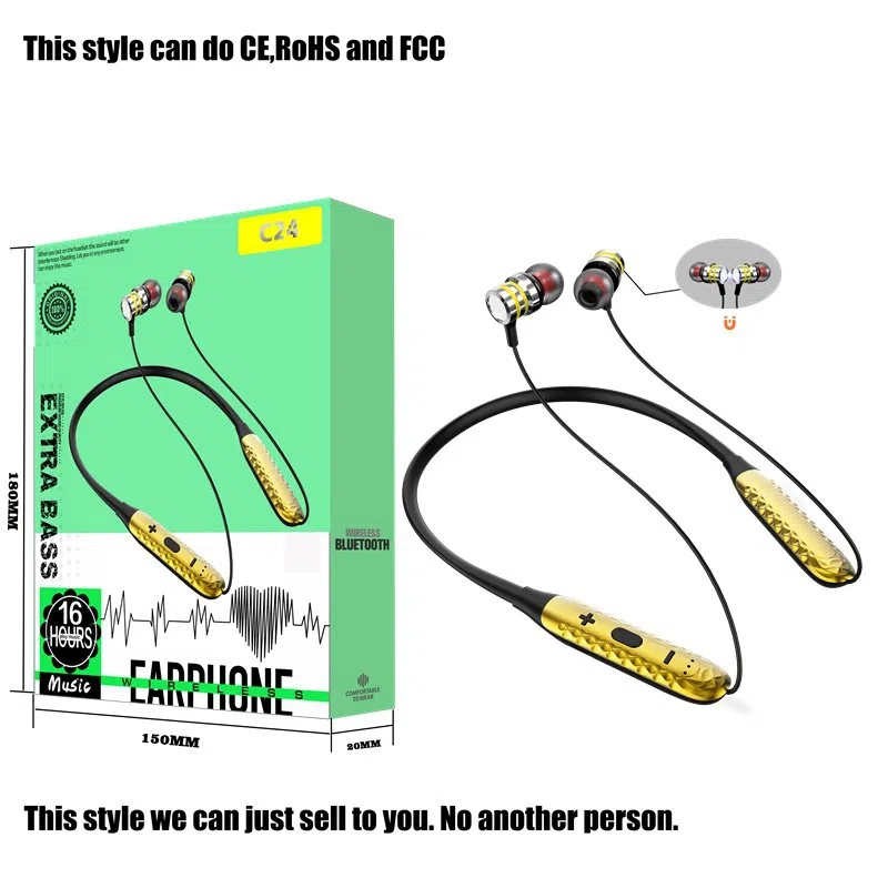 Wireless Headset Neckband Magnetic Design